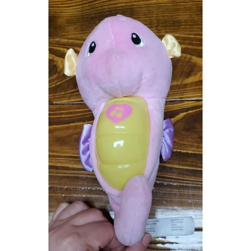 Fisher Price Pink Soothe & Glow Musical Baby Seahorse Sea Horse